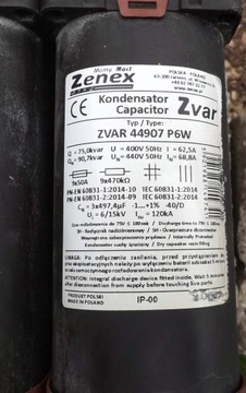 kondensator mocy zenex zvar 44907 P6W 75 kVAr 400V 3p 90kVAr 440V