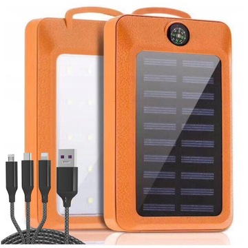 POWERBANK SOLARNY ŁADOWARKA 20000mAh LATARKA LED