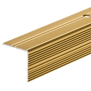 Profil schodowy obustronnie CEZAR 30x30mm 2m Złoty