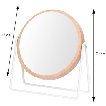 Kosmetyczne lusterko do makijażu powiększające 2:1