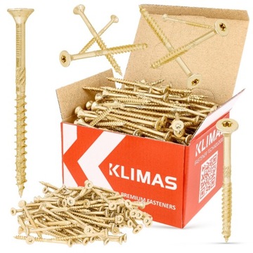 Столярные конические шурупы по дереву 6x80 Шурупы для досок Torx KLIMAS