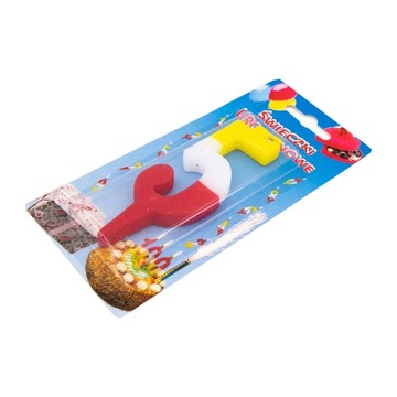 Свеча на день рождения для красочного торта № 5