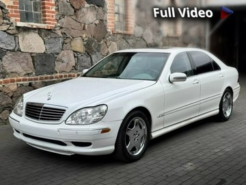Mercedes Klasa S W220 2001 Mercedes S 600 LONG Biały W12 365KM Gotowy do