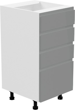 Szafka do kuchni dolna z 4 szufladami metalbox szary lakier ASPEN D40S4
