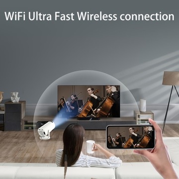 Портативный проектор с возможностью подключения через WIFI, проектор HD 720P,
