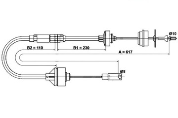 ТРОС СЦЕПЛЕНИЯ ATE CITROEN BERLINGO PEUGEOT PARTNER