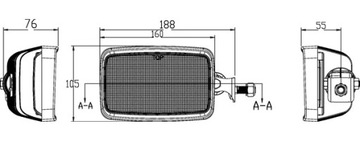 Lampa rob. LED do New Holland 40, 60, TM, TS, Ford 10, 30, TW