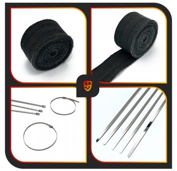 ТЕРМОБАНДАЖ ДЛЯ ВЫХЛОПНОГО КОЛЛЕКТОРА 5М ЧЕРНЫЙ