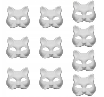10× Maska na twarz dla kota Therian Halloween DIY
