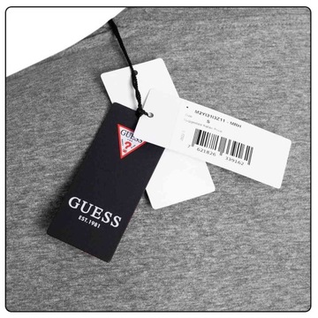 GUESS PÁNSKE TRIČKO CN LS ORIGINAL LOGO GRAY r.M