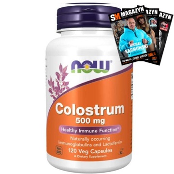NOW FOODS COLOSTRUM 500mg SIARA BYDLĘCA 120 kaps
