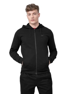 СПОРТИВНАЯ ФУТБОЛКА МУЖСКАЯ ИЗ ХЛОПКА С КАПЮШОНОМ, НА МОЛНИИ, 4F, размер L