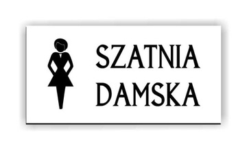 TABLICZKA na drzwi SZATNIA toaleta WC 20x10 cm