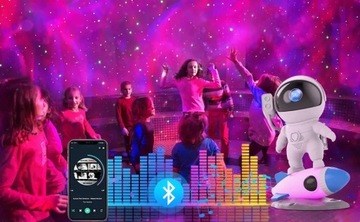 Ночник LED_RGB Звездный проектор Астронавт ДИСТАНЦИОННОЕ ПРИМЕНЕНИЕ многоцветный
