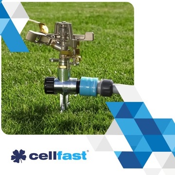 Zraszacz Ogrodowy Pulsacyjny Metalowy Cellfast LUX IDEAL Wbijany 530m2