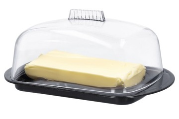 Масленка, черная пластиковая масленка с крышкой, контейнер для масла.