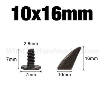 Metal Gunblack Screw Spikes And Studs For Bullet Rivets Leather Craft