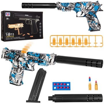 PISTOLET COLT BEZPIECZNE NABOJE PIANKI EVA STRZAŁKI WYPADAJĄCA ŁUSKA