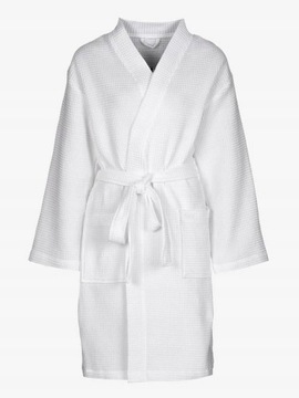 SZLAFROK GOFROWANY WAFEL UNISEX BIAŁY S/M