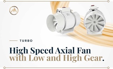 Канальный вытяжной вентилятор 100 Turbo 180м3/ч, эффективный, тихий, Dospel