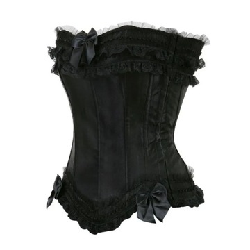 Sexy Women Bustier Corset Lace Overlay Corset Top