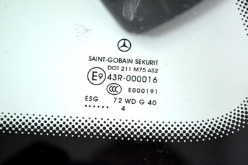 MERCEDES VITO 113 CDI W639 2014 RHD ZADNÍ LEVÝ SKLO (OKNO) CWIERCOKRAGLA