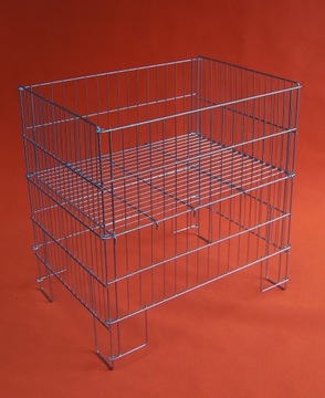 РАСПРОДАЖНАЯ КОРЗИНА загрузочная корзина 74x54см СЕРЕБРЯНАЯ - СКЛАДНАЯ КОРЗИНА прочная