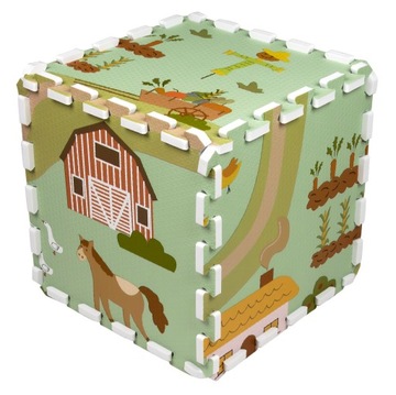 ОБРАЗОВАТЕЛЬНЫЙ КОВРИК из ПЕНЫ ПЕННЫЙ ПАЗЛ ГОЛСТЫЕ УЛИЦЫ ФЕРМА СЕЛЬСКИЕ ЖИВОТНЫЕ