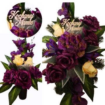 ТВОРЕНИЕ для кладбища, букет, могила, ПАМЯТНИК, украшение, КОМПОЗИЦИЯ, искусственные цветы