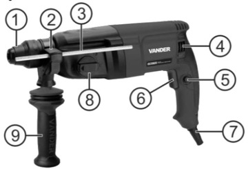 УДАРНАЯ ДРЕЛЬ SDS PLUS VANDER HAMMER