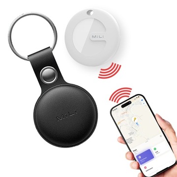 Lokalizator GPS MiLi MiTag + Czarne Etui Pasujące Również do AirTag