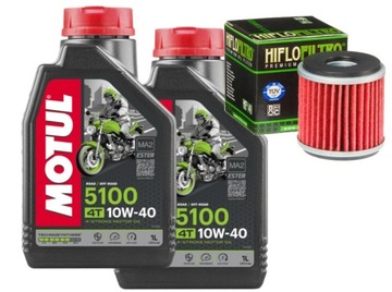 МАСЛЯНЫЙ КОМПЛЕКТ MOTUL 5100 10W40 2L HF141 YAMAHA YZF R125 04-14 YZF-R125