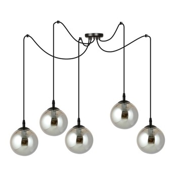 DESIGNERSKA LAMPA WISZĄCA NOWOCZESNA PAJĄK SZKLANE KLOSZE