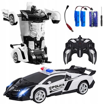 ROBOT ZDALNIE STEROWANY AUTO 2W1 RADIOWÓZ POLICJA