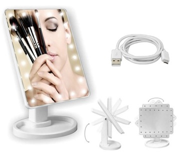 КОСМЕТИЧЕСКОЕ ЗЕРКАЛО СО СВЕТОДИОДНОЙ ПОДСВЕТКОЙ ДЛЯ МАКИЯЖА MAKEUP