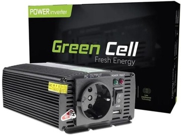 PRZETWORNICA NAPIĘCIA INWERTER Green Cell 12V->230V 500W/1000W INV03DE