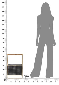 Журналница металлическая FASHION с деревянной ручкой.