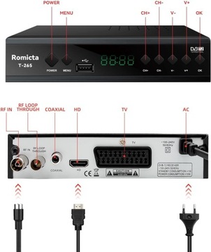 TDT H265 H265 H265 TV FTTA FTTA HD DVB-T T2