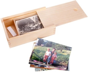 PUDEŁKO ALBUM na ZDJĘCIA ODBITKI 9x13cm i PENDRIVE