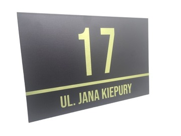 АДРЕСНАЯ ТАБЛИЧКА НОМЕР ДОМА С НОМЕРОМ ДОМА 32x21 НЕРЖАВЕЮЩАЯ