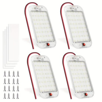 4SZT. LAMPKA LED DO WNĘTRZA SAMOCHODU BIAŁY 48LED 12V-85V 10W DO BAGAŻNIKA