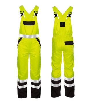 Spodnie robocze OGRODNICZKI HI-VIS Odblaskowe OSTRZEGAWCZE Wzmacniane