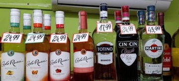 CENÓWKI NA BUTELKI CZERWONE butelkę sklep monopolowy papierowe karton 100