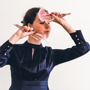 20x НАБОР КИСТЕЙ ДЛЯ МАКИЯЖА НАБОР ПРОФЕССИОНАЛЬНЫХ КИСТЕЙ СИНТЕТИЧЕСКИХ