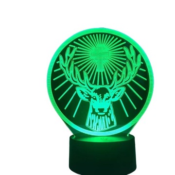 Jagermeister Jager 3D LED Ночник с выгравированным названием