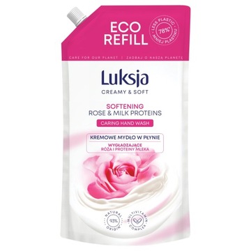 MYDŁO W PŁYNIE KREMOWE RÓŻA ZAPAS 900ML LUKSJA