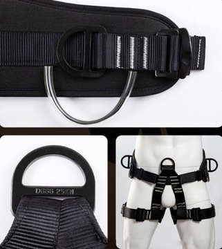 Ремень для скалолазания, утолщенный регулируемый ремень для скалолазания 25 кН