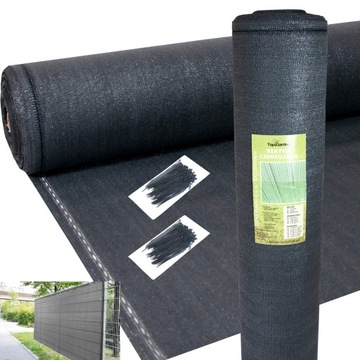 SIATKA cieniująca 150 cm 1,5 x50 M 90% CIEŃ GRAFIT
