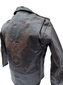 Skóra na Motocykl Live to Ride Orzeł logo USA 3XL