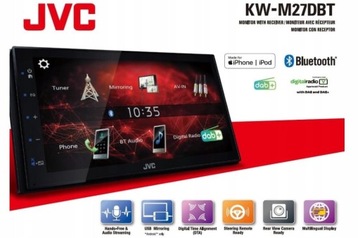 JVC KW-M27DBT radio 2-DIN DAB+ BT USB AUX MP3 FLAC IPHONE MIRRORING